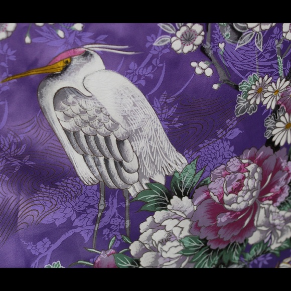 Purple Satin House Robe - Picture 2 of 5